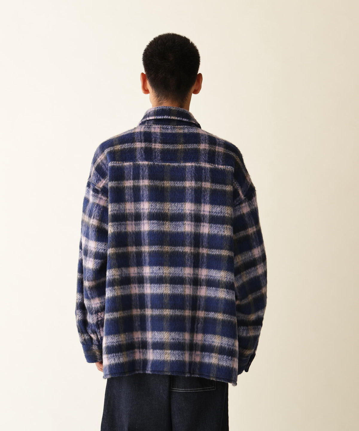 B omnivore / ビーオムニボー　SHAGGY SHIRT CHECK シャギーシャツチェック