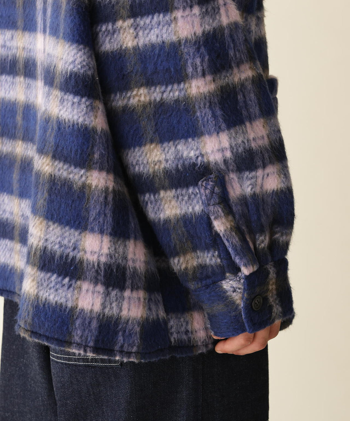B omnivore / ビーオムニボー　SHAGGY SHIRT CHECK シャギーシャツチェック