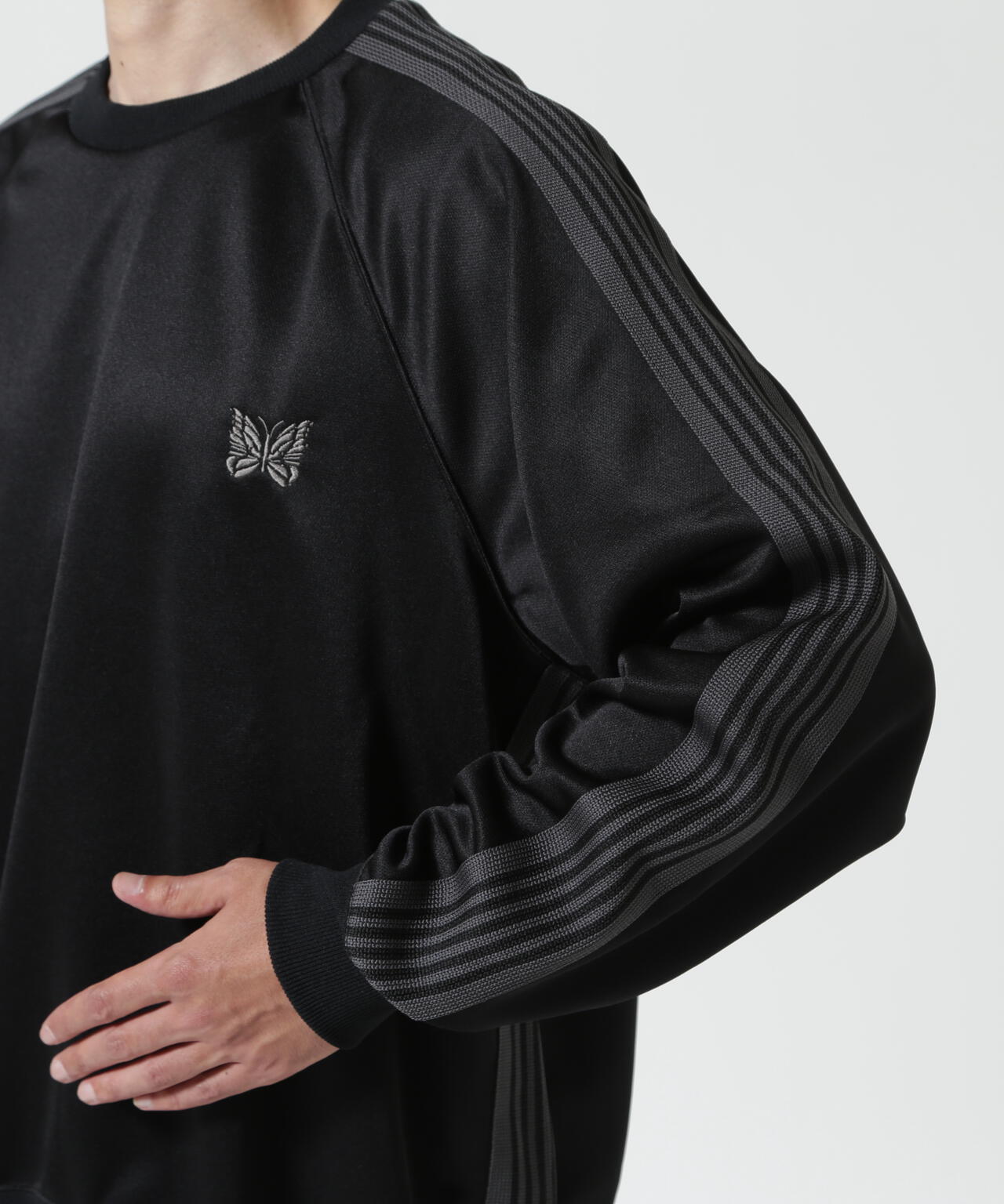 Needles/ニードルズ　別注Track Crew Neck Shirt - Poly Smooth