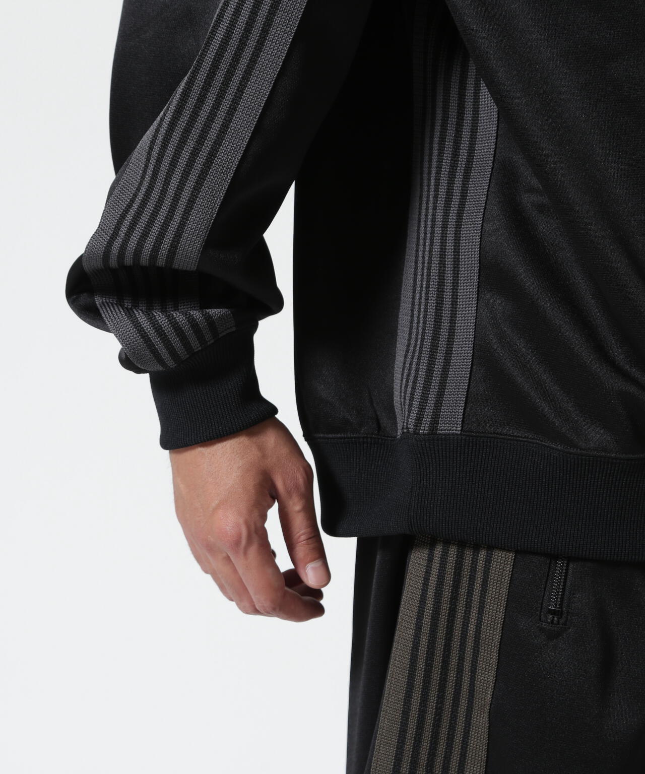 Needles/ニードルズ　別注Track Crew Neck Shirt - Poly Smooth
