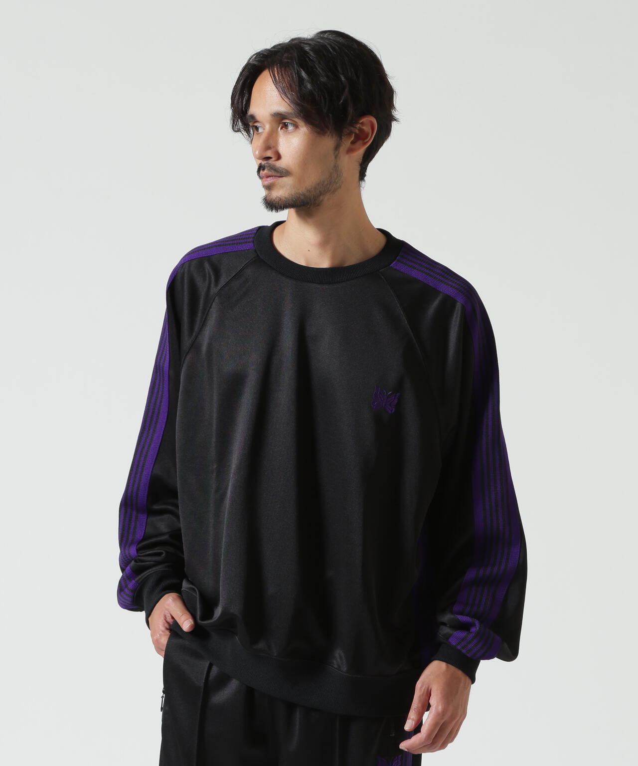 Needles/ニードルズ Track Crew Neck Shirt - Poly Smooth TY350