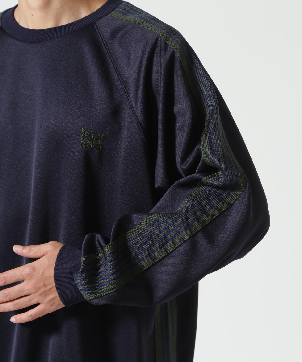 Needles/ニードルズ Crew Neck Shirt-PolySmooth Needles/ニードルズ Track Crew Neck Shirt - Poly Smooth TY350