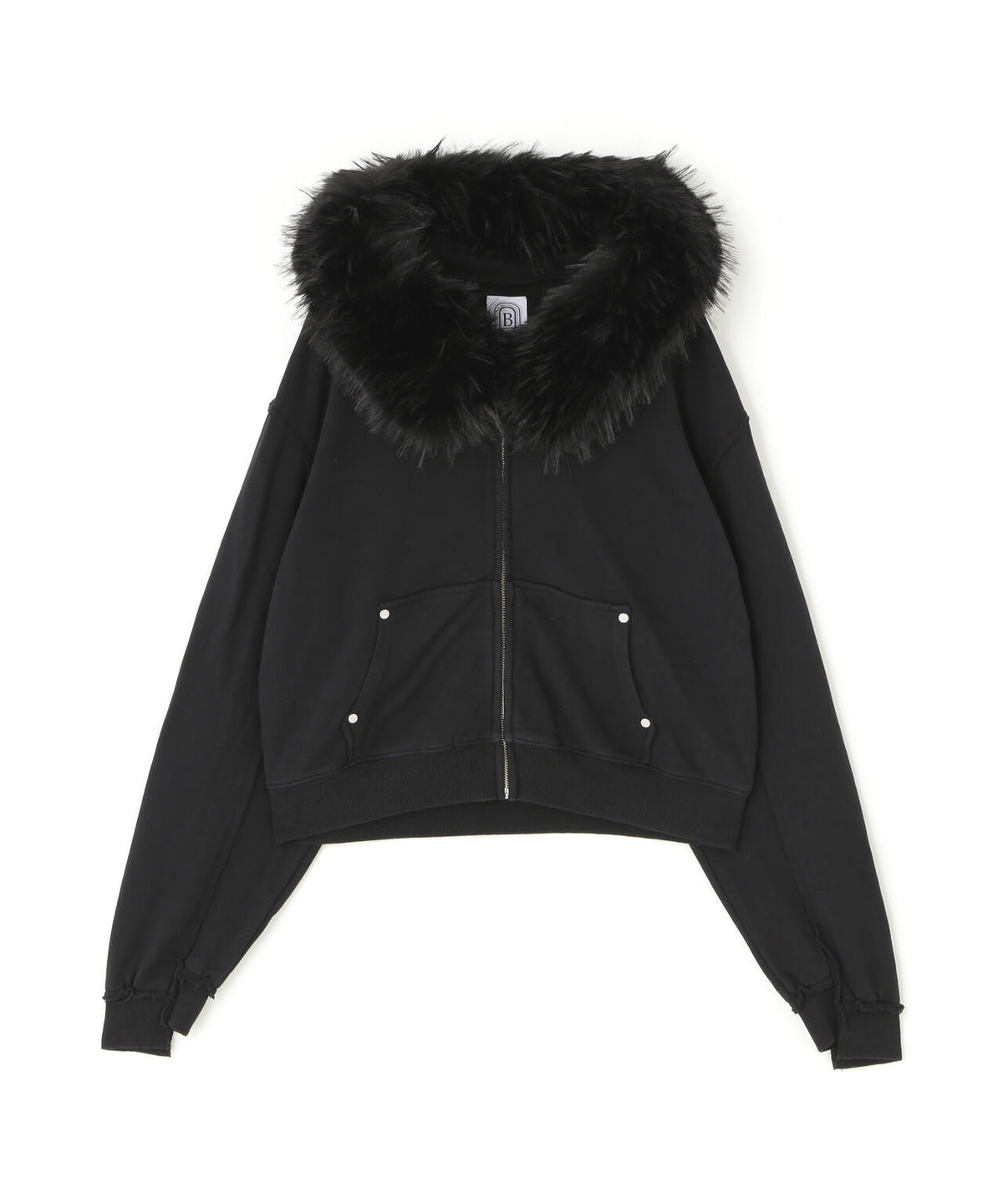 B omnivore/ビーオムニボー　FUR SWEAT HOODY レディース