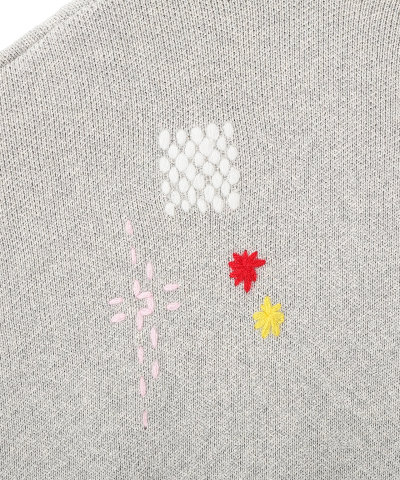 B omnivore/ビーオムニボー　HAND STITCH CREWNECK KNIT ハンドステッチクルーネックニット