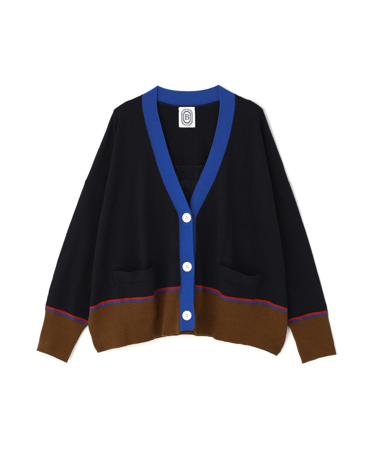 B omnivore/ビーオムニボー  カバーリング ヤーン ワイド Vネック カーディガン（WOMEN’S）