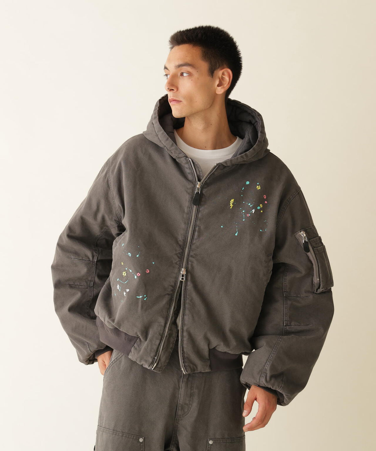B omnivore/ビーオムニボー　DUCK HOOD JACKET ダックフードジャケット