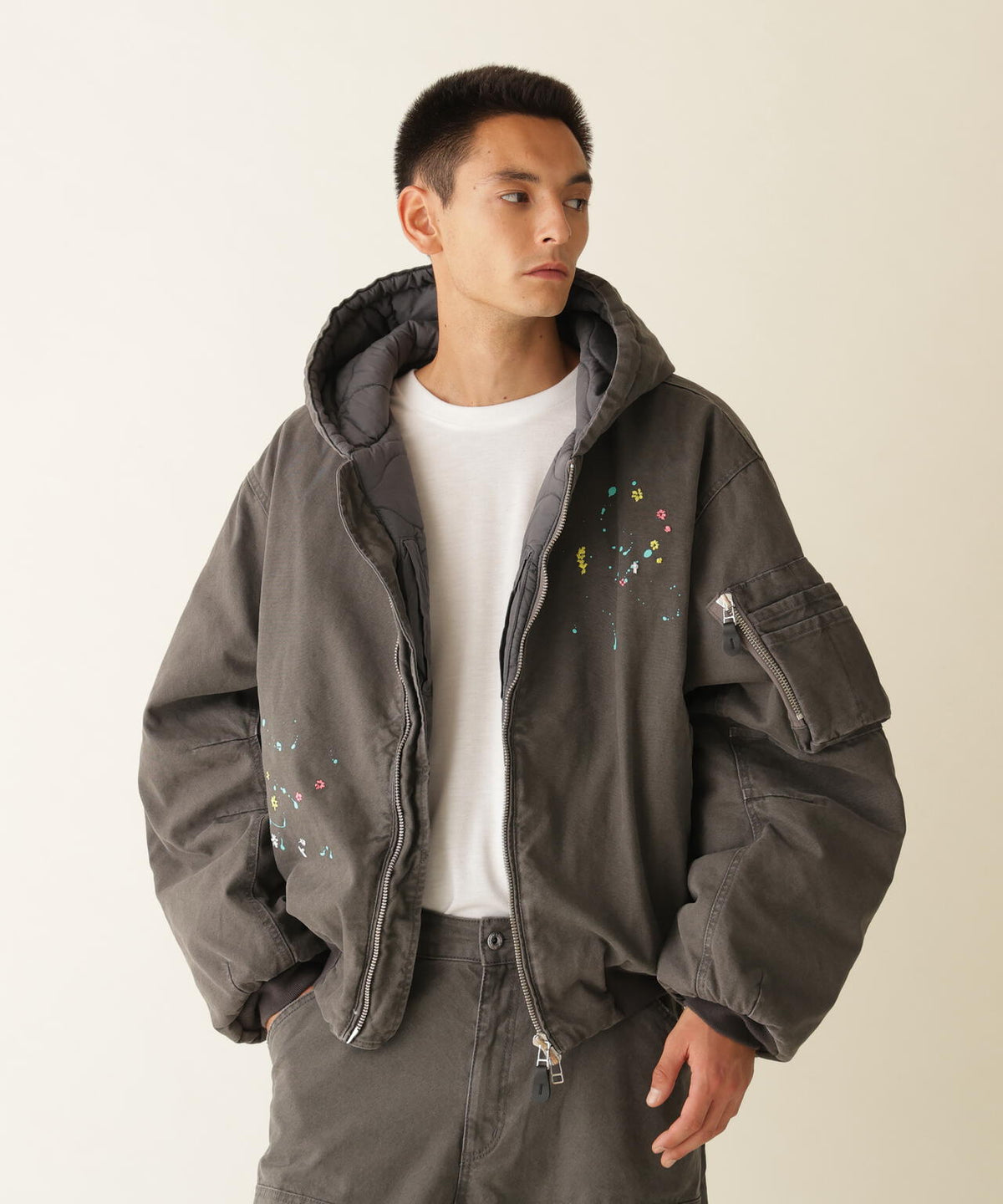 B omnivore/ビーオムニボー　DUCK HOOD JACKET ダックフードジャケット