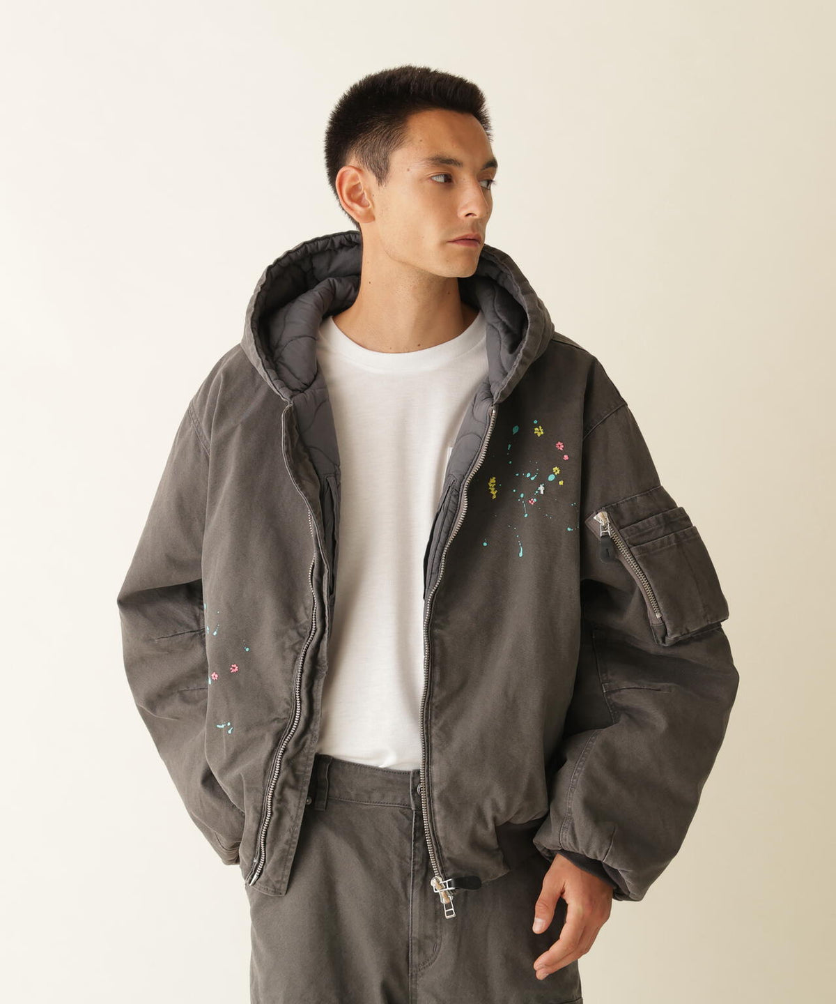 B omnivore/ビーオムニボー　DUCK HOOD JACKET ダックフードジャケット
