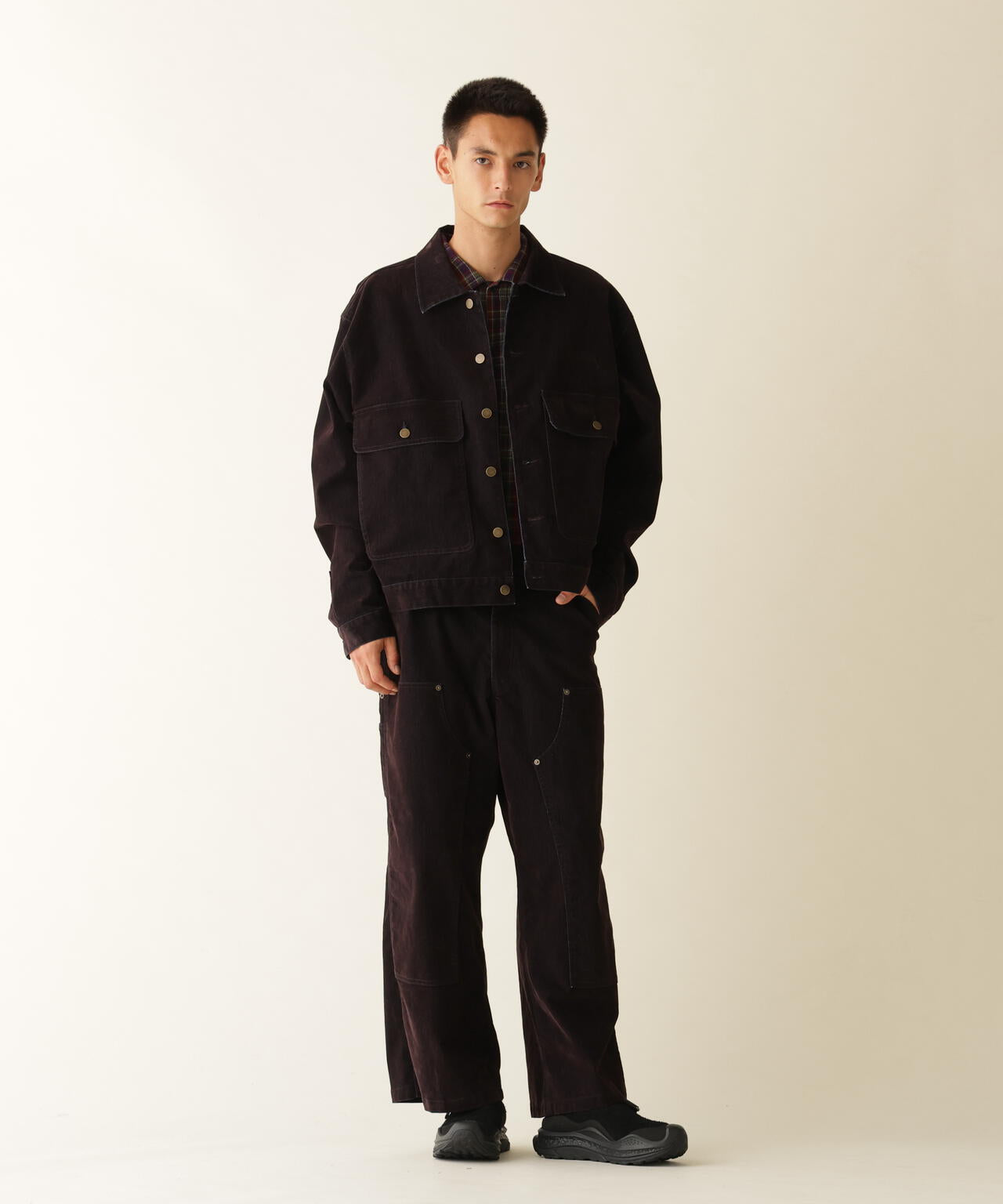 brki様用TSOP デニム カバーオール M POST A-1 B omnivore/ビーオムニボー FLOCKY DENIM COVERALLS フロッキーデニム