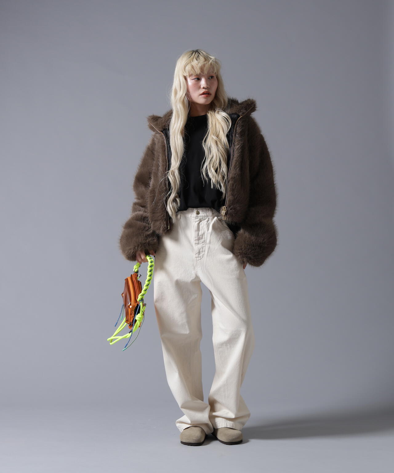 B omnivore/ビーオムニボー　ECO FUR STAND BLOUSON