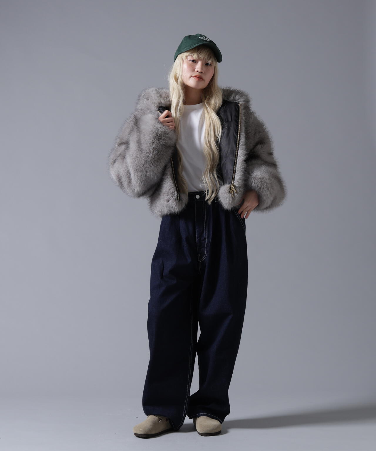 B omnivore/ビーオムニボー　ECO FUR HOOD BLOUSON