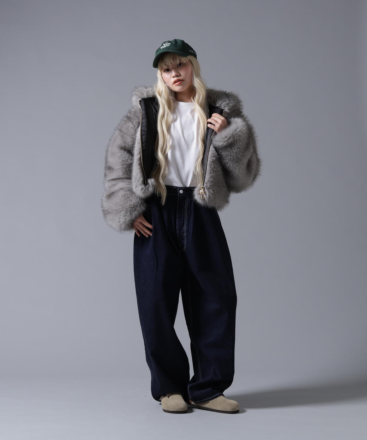 B omnivore/ビーオムニボー　ECO FUR HOOD BLOUSON