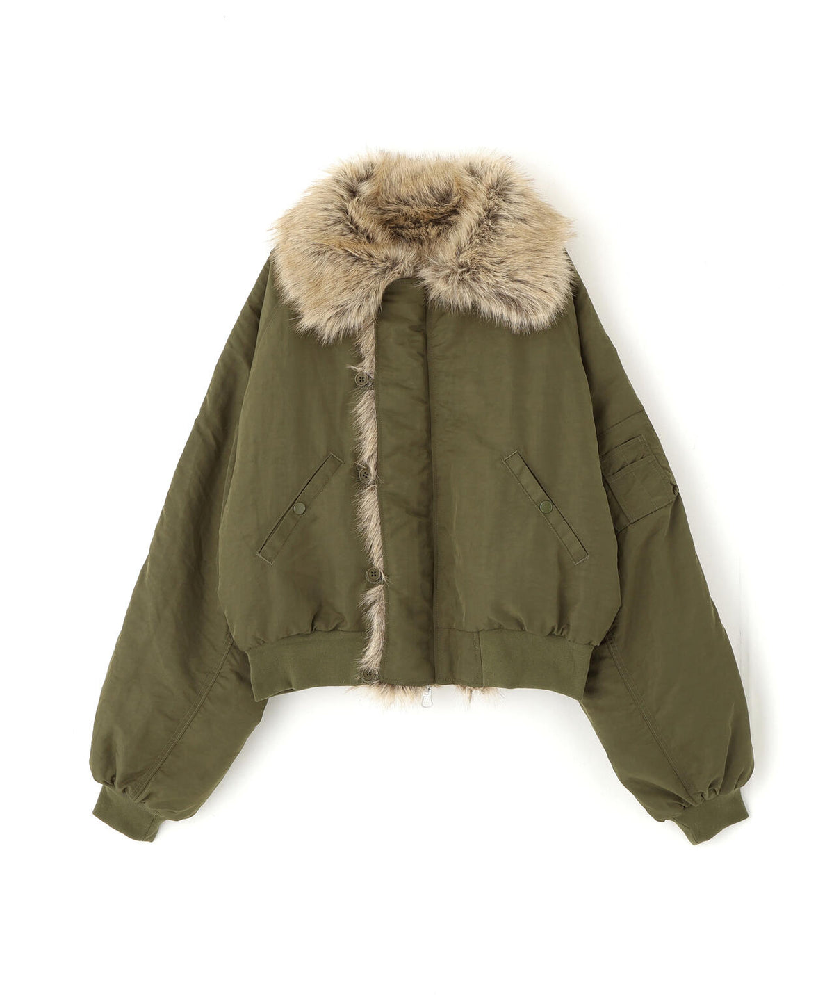 B omnivore/ビーオムニボー REVERSIBLE FUR NYLON BLOUSON
