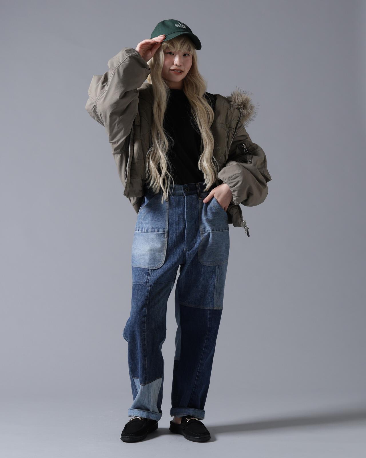 B omnivore/ビーオムニボー　COTTON NYLON FUR BLOUSON