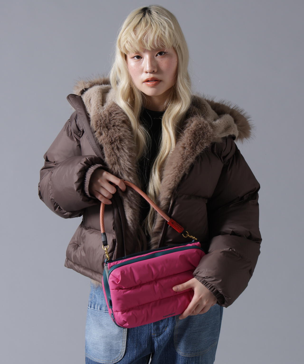 B omnivore/ビーオムニボー NYLON FUR HOOD BLOUSON | BEAVER