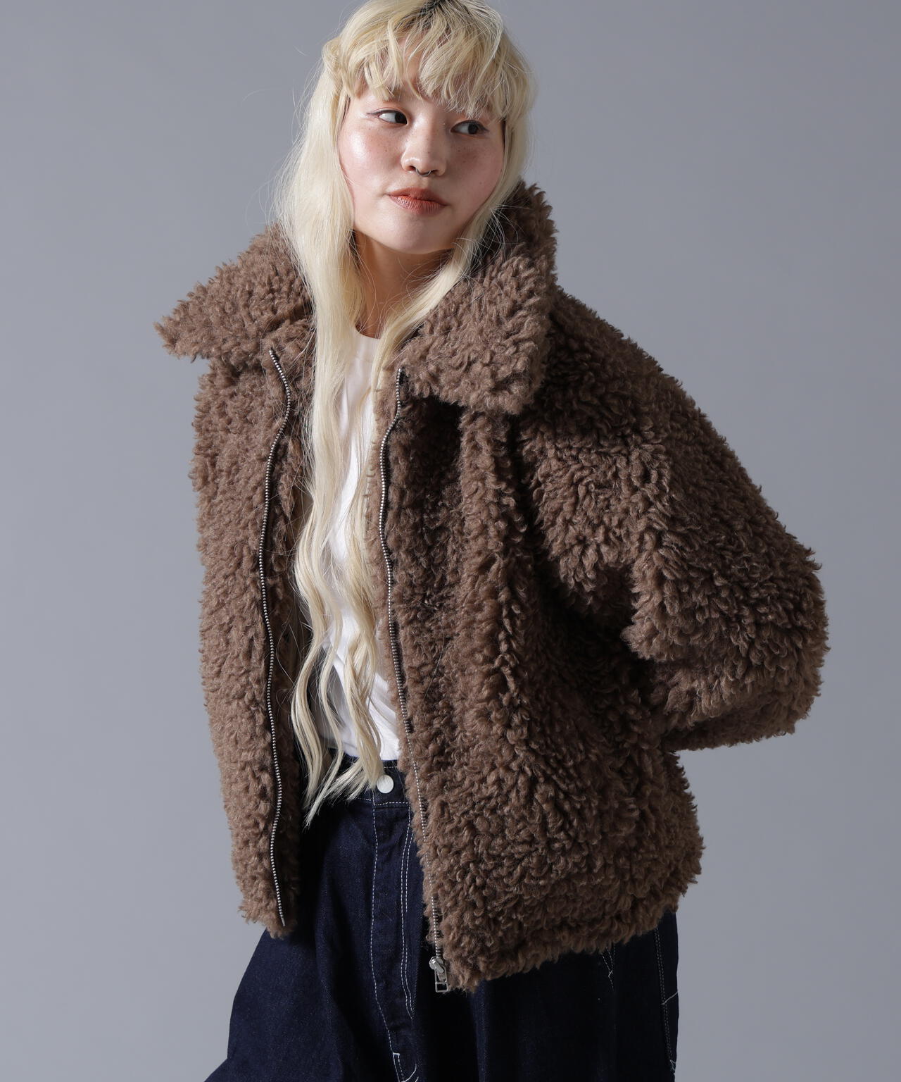 B omnivore/ビーオムニボー BOA COLLAR BLOUSON | BEAVER（ビーバー