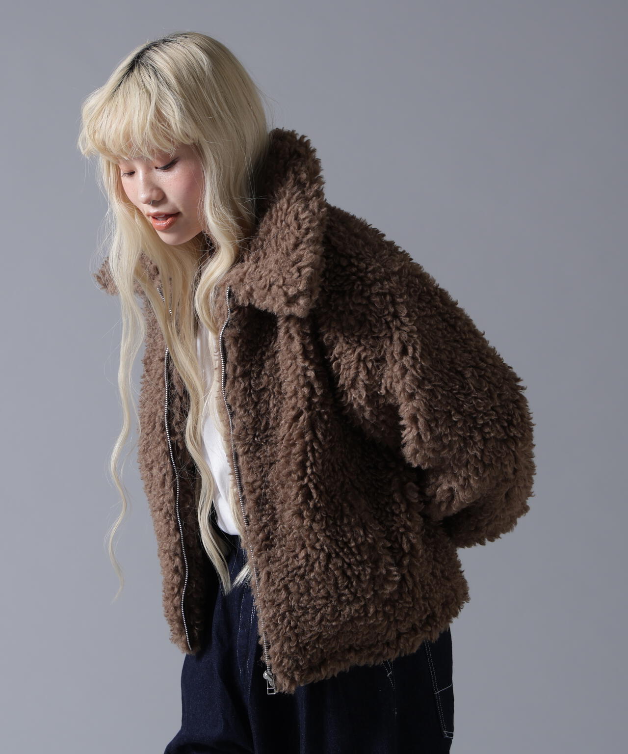 B omnivore/ビーオムニボー BOA COLLAR BLOUSON | BEAVER（ビーバー
