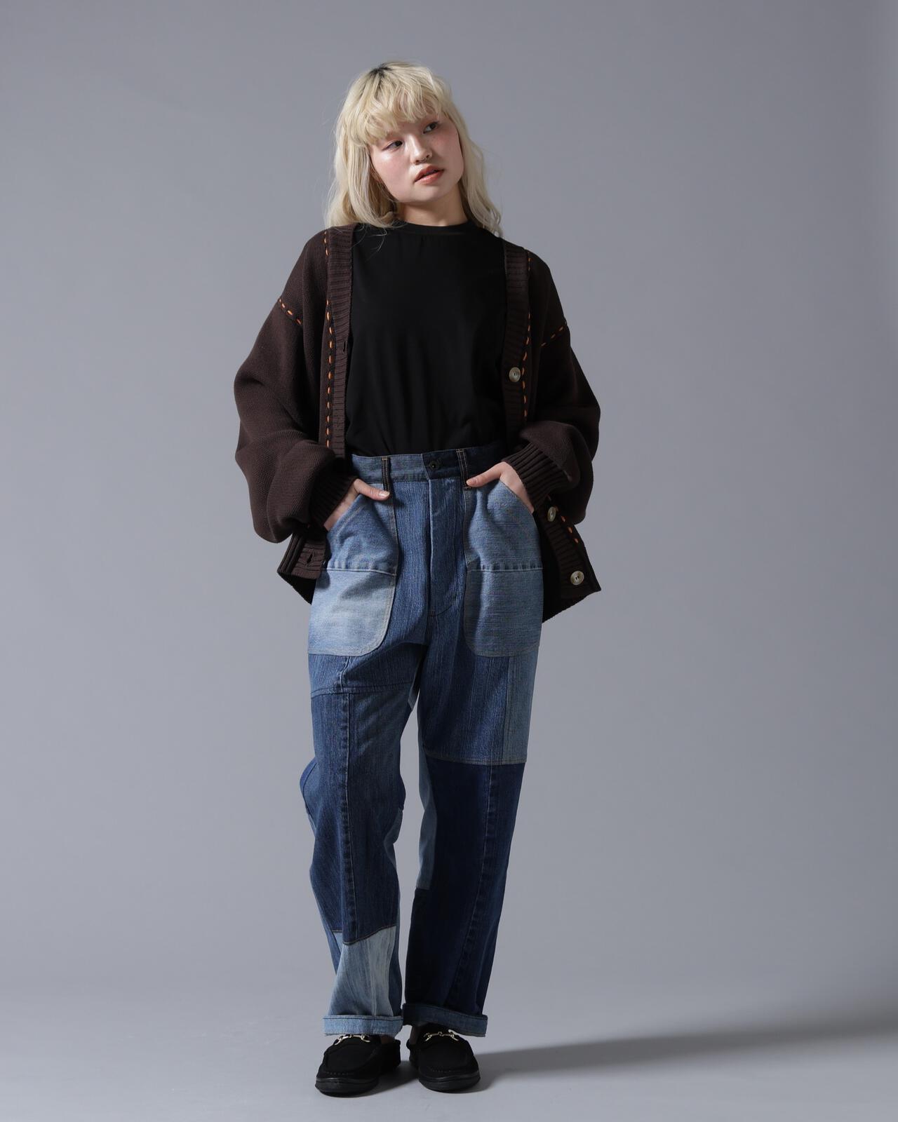 B omnivore/ビーオムニボー　STITCH KNIT CARDIGAN