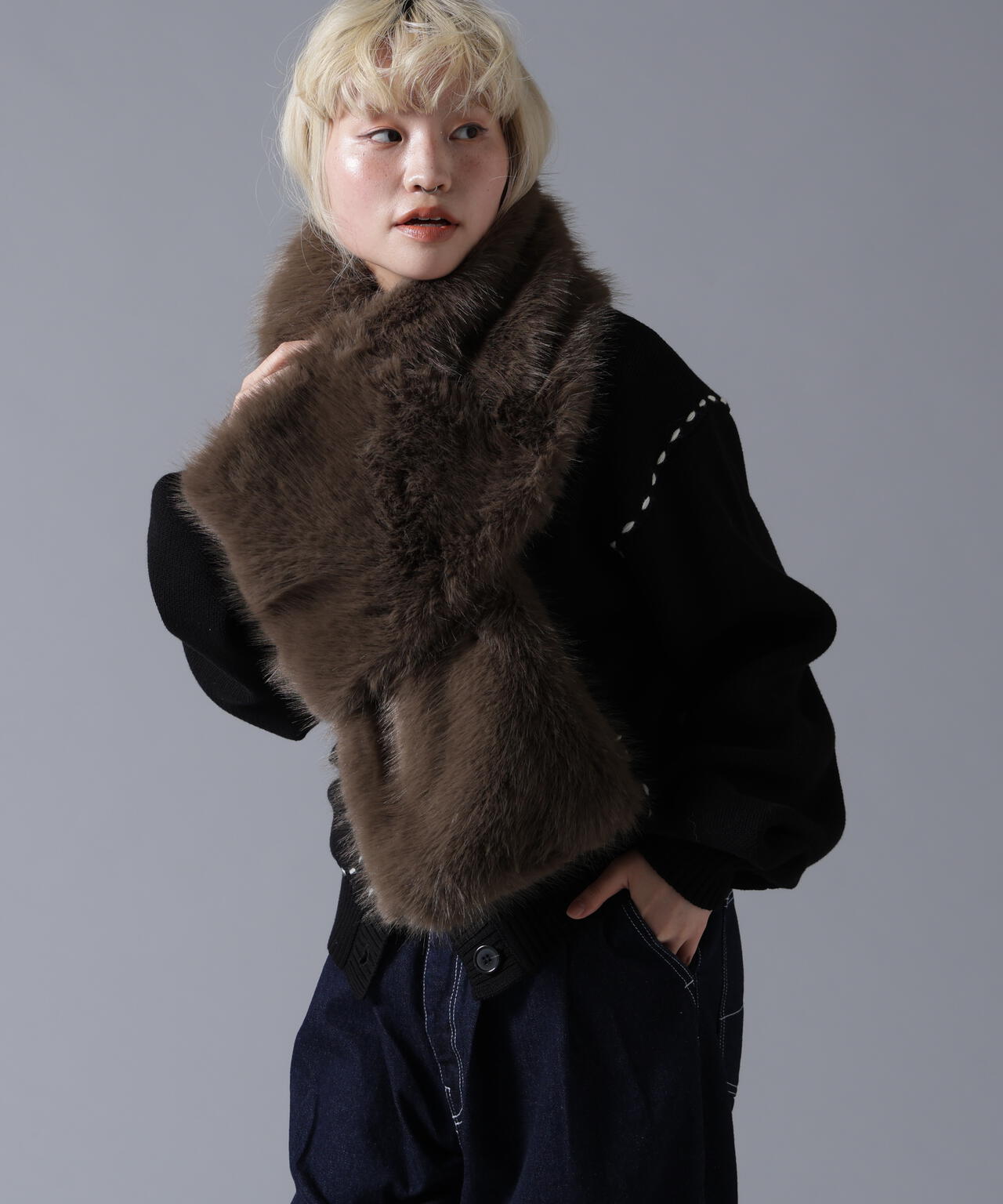 B omnivore/ビーオムニボー  ECOFUR MUFFLER