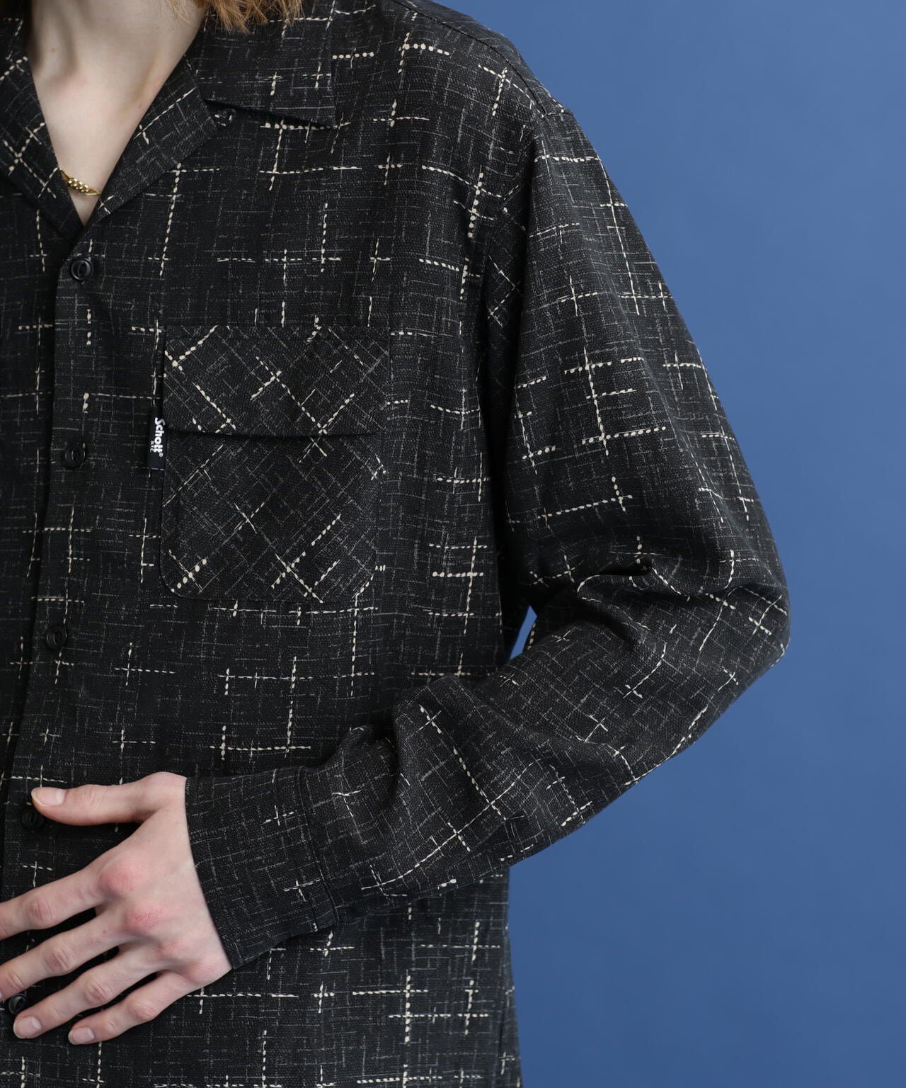 カウンターアクション カスリチェック パネルシャツ S 黒 KASURI PLAID L/S SHIRT/カスリ LS チェックシャツ | Schott（ショット