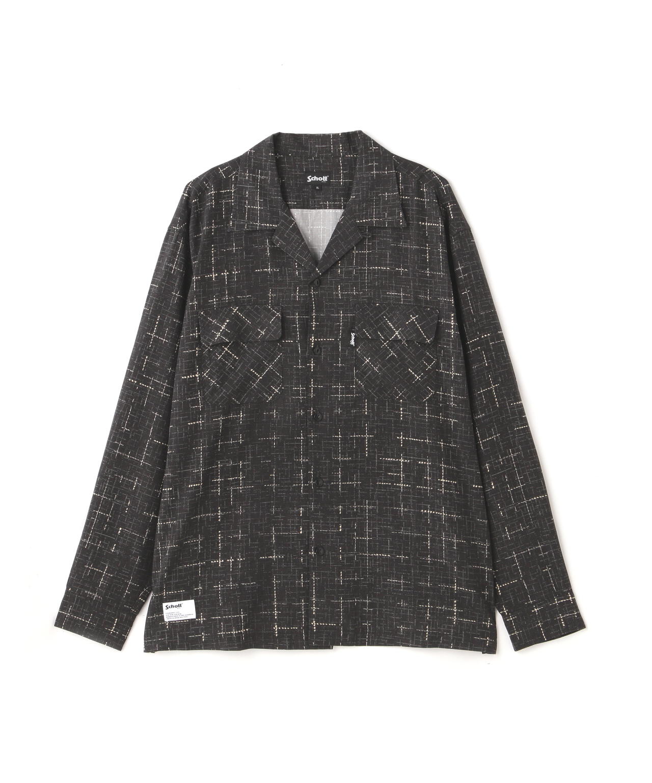 カウンターアクション カスリチェック パネルシャツ S 黒 KASURI PLAID L/S SHIRT/カスリ LS チェックシャツ | Schott（ショット