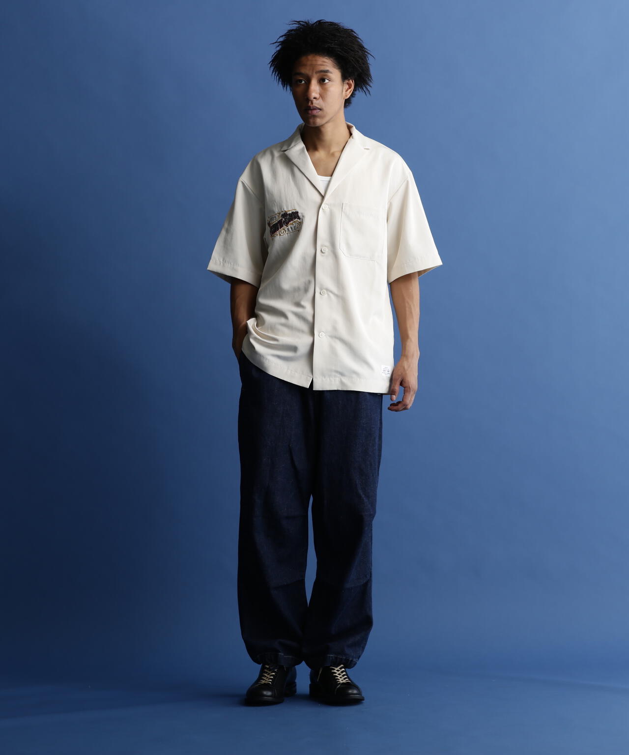 WEB LIMITED】EMB. TC SHIRT BARBER/刺繍シャツ 