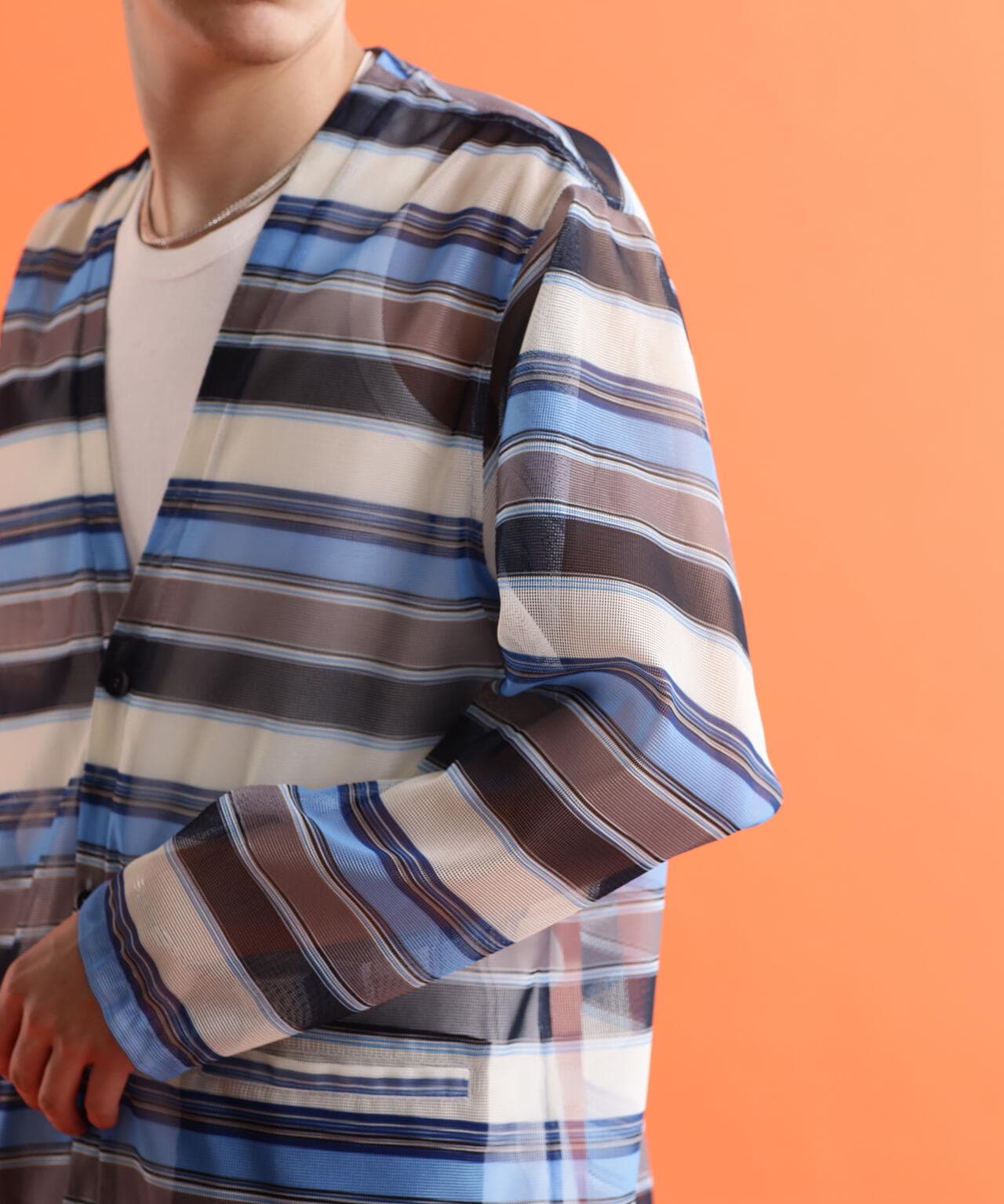 PATTERNED MESH CARDIGAN/パターンメッシュ カーディガン | Schott