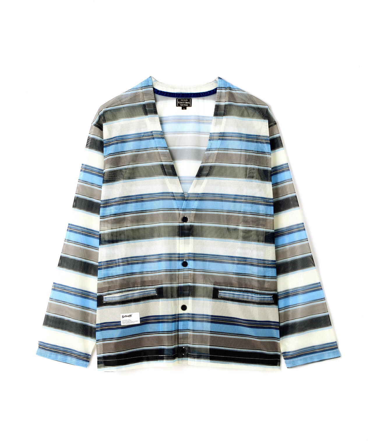 schott ショット パターンメッシュ カーディガン パンツ セットアップL PATTERNED MESH CARDIGAN/パターンメッシュ カーディガン | Schott