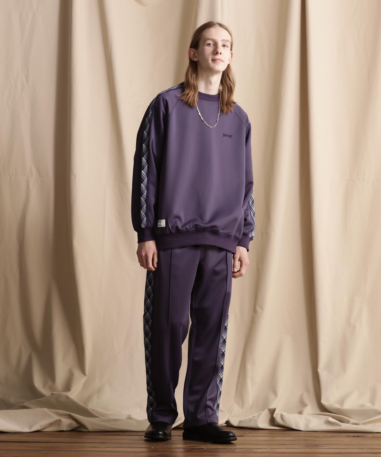 テーピング ジャージ トラックパンツ　ショット TAPING JERSEY TRACK PANTS/テーピング ジャージ トラックパンツ