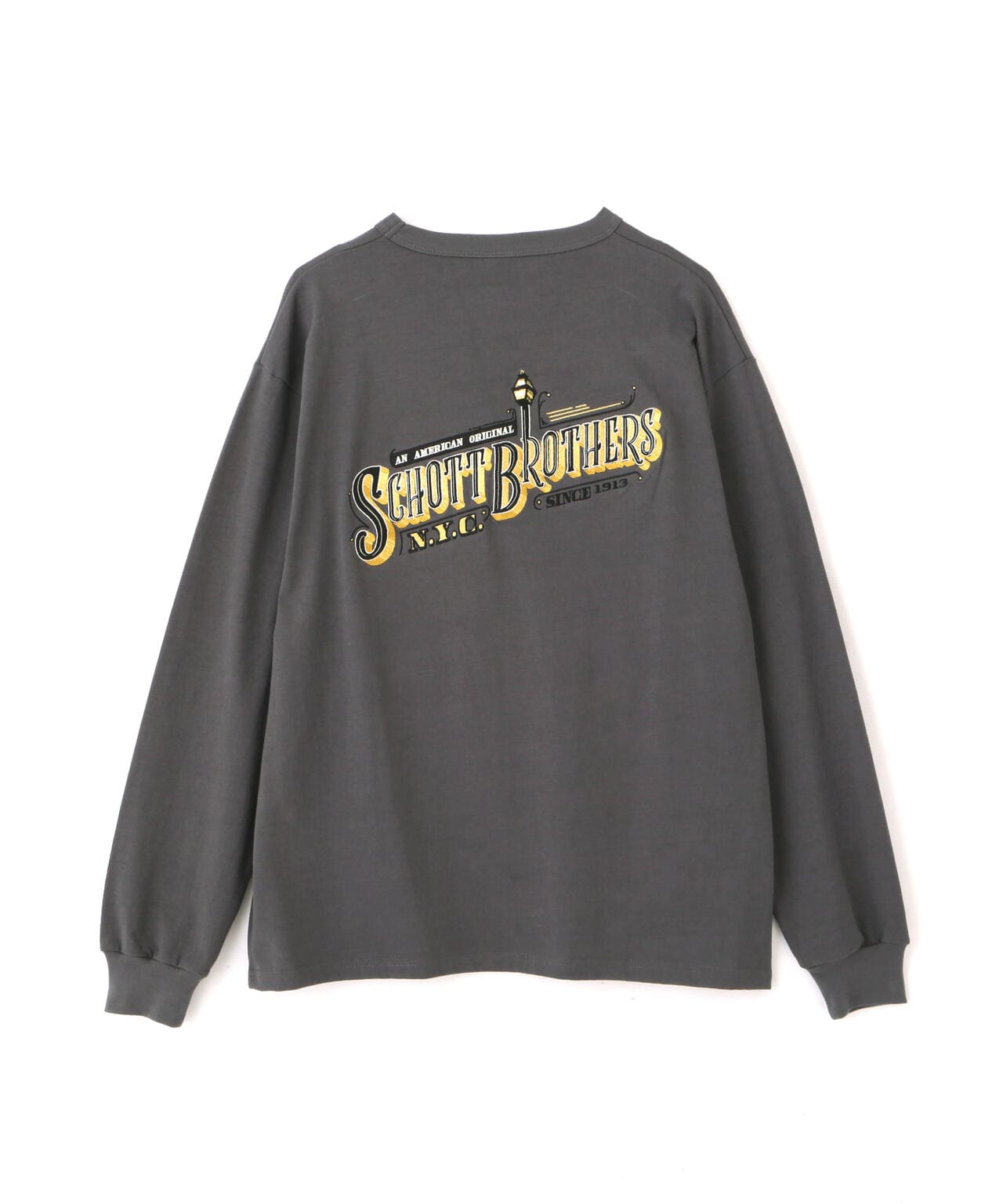 Schott EMB. TC SHIRT BARBER/ \"バーバーロゴ\" ショット Schott EMB. TC SHIRT BARBER/刺繍シャツ 