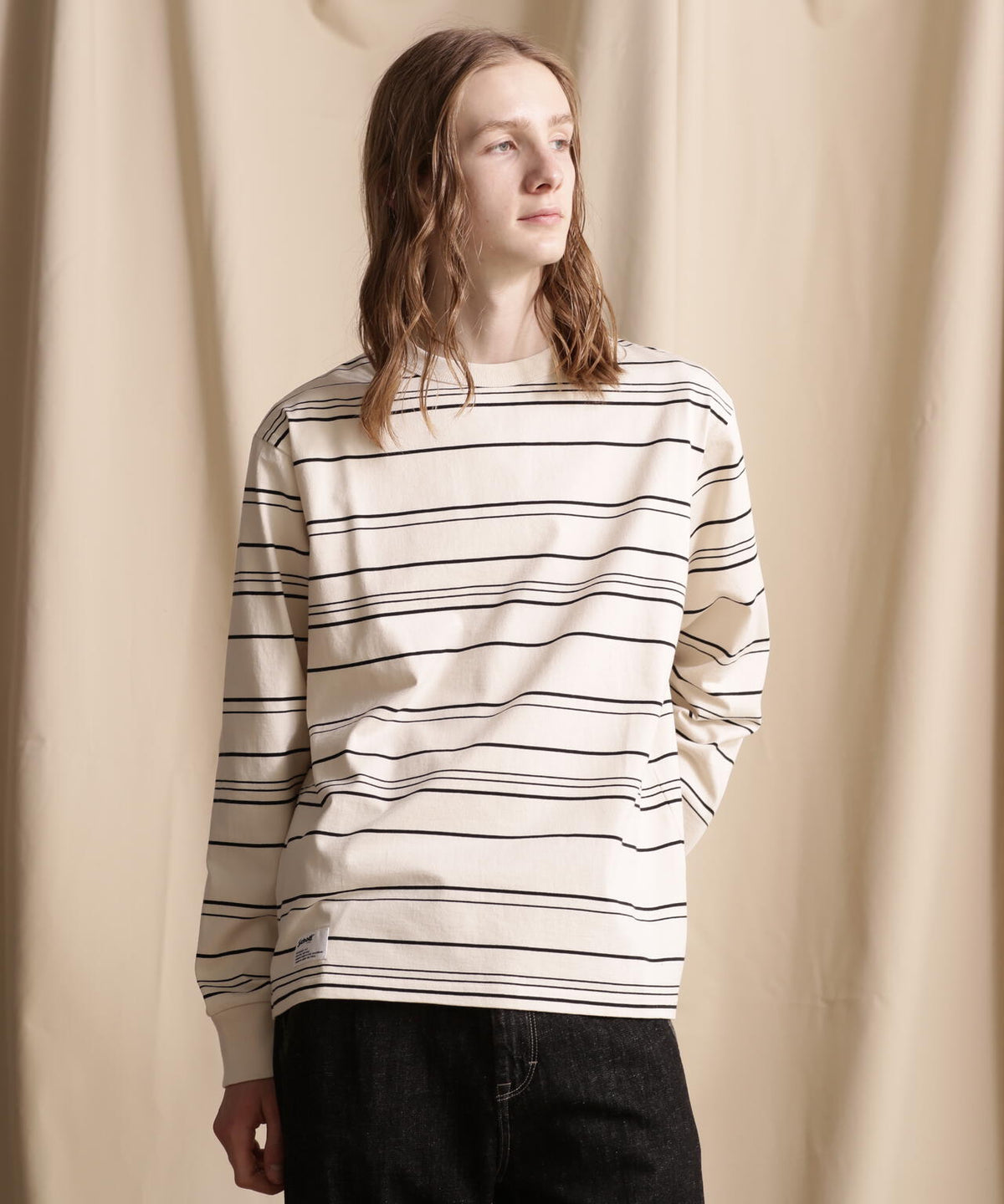 直営限定/RANDOM BORDER LS T-SHIRT/ランダムボーダー ロングTシャツ 