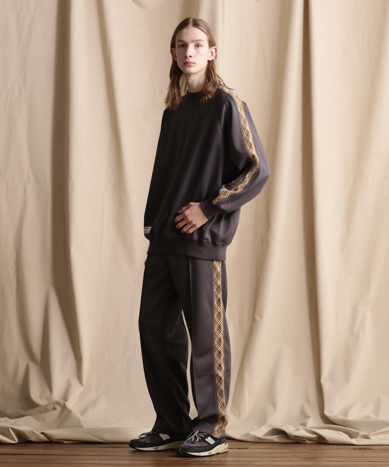 TAPING JERSEY CREW SWEAT/テーピング ジャージ クルースウェット