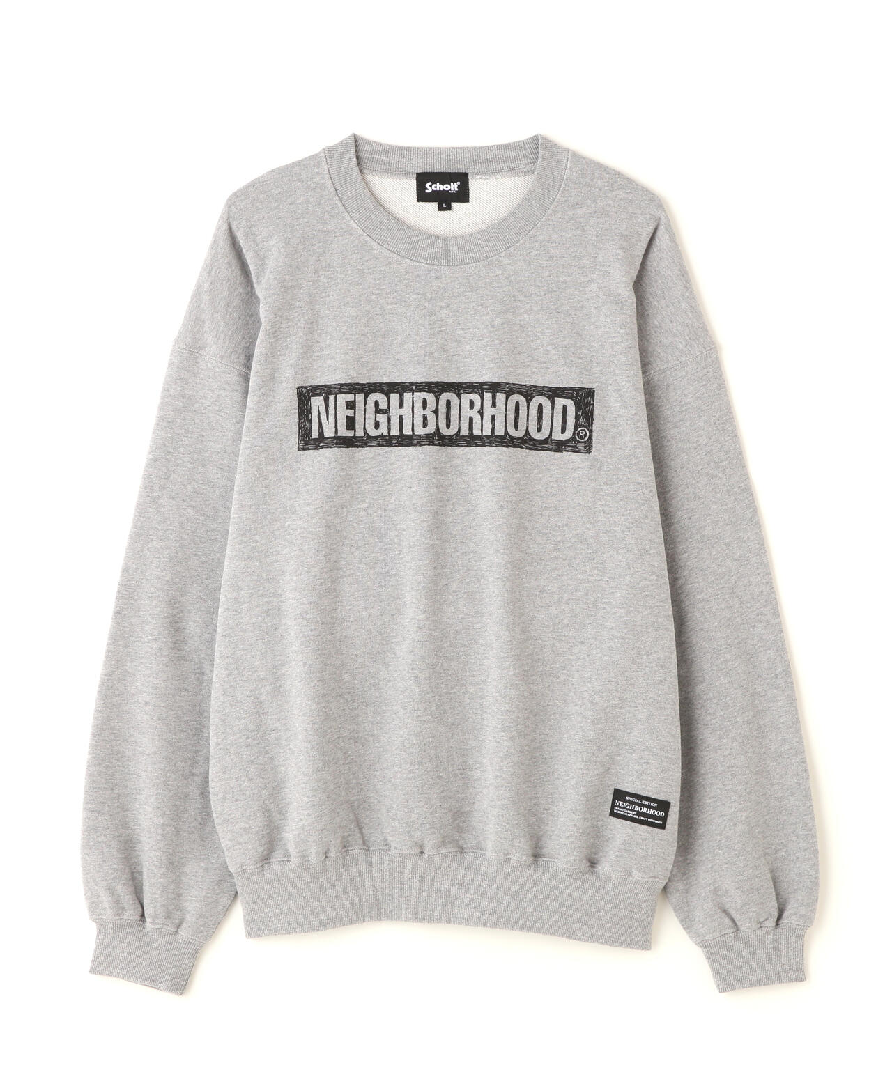 Mサイズ！NEIGHBORHOOD × Schott スウェット グレー シャツ Schott NH KOSTAS SEREMETIS/LS SWEAT SHIRT | Schott（ショット