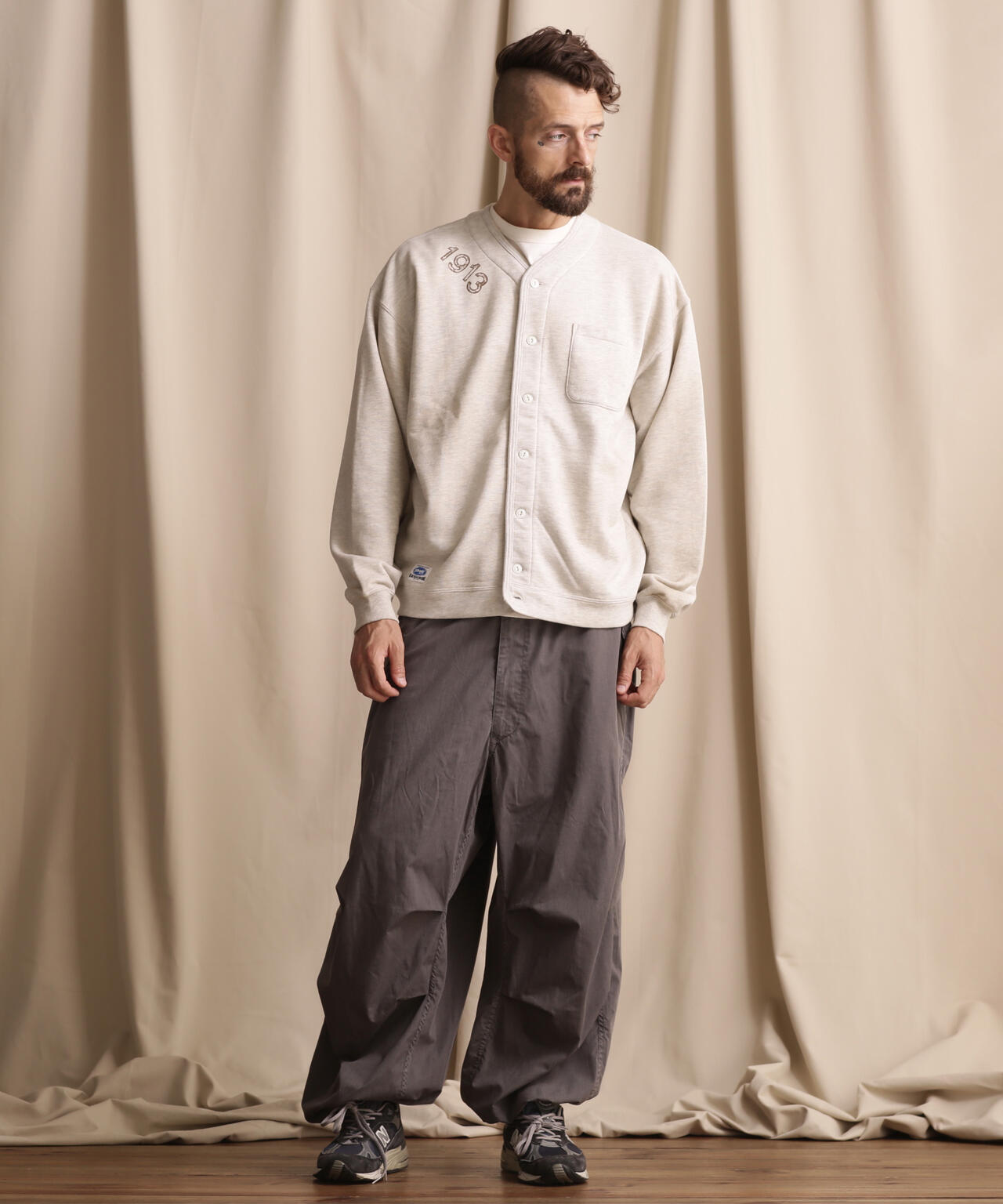 WEB LIMITED/STENCIL SWEAT CARDIGAN/ステンシル スウェット