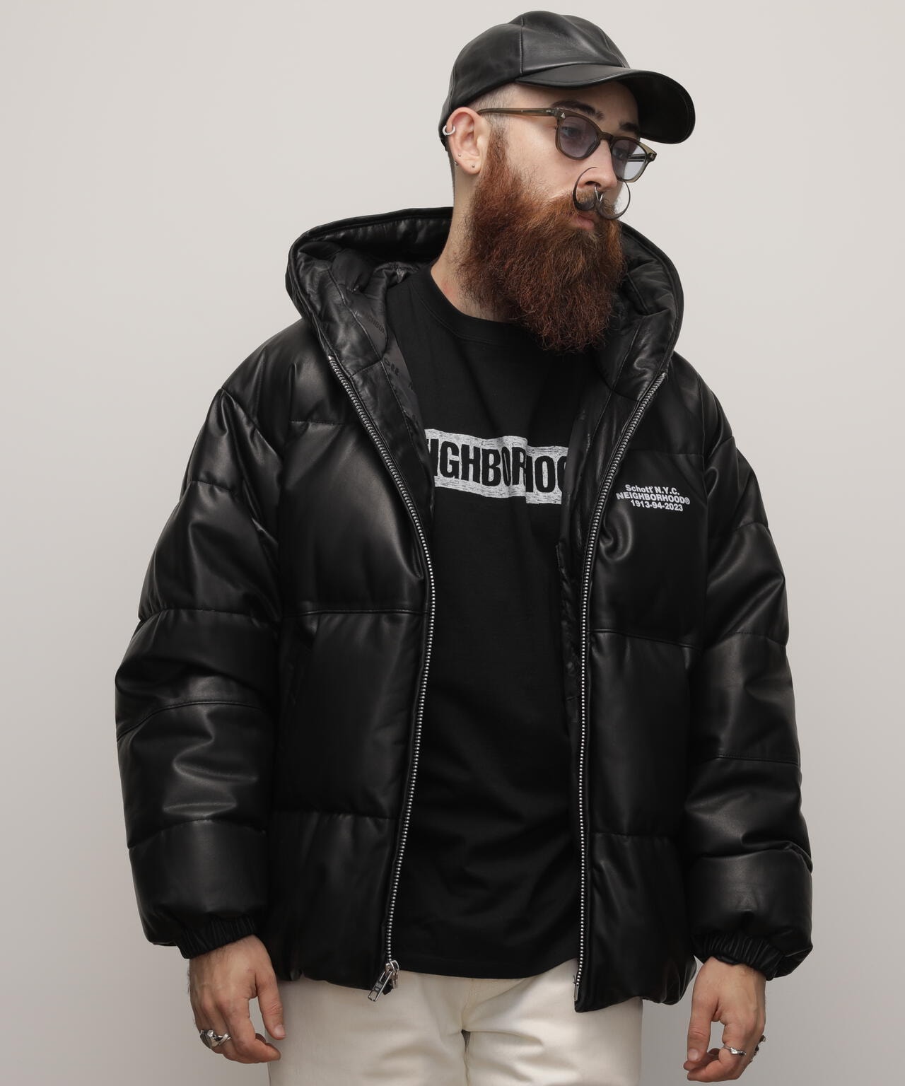 ジャケット・アウター NEIGHBORHOOD NH X Schott LEATHER HOODED Schott NH/LEATHER HOODED JACKET | Schott（ショット