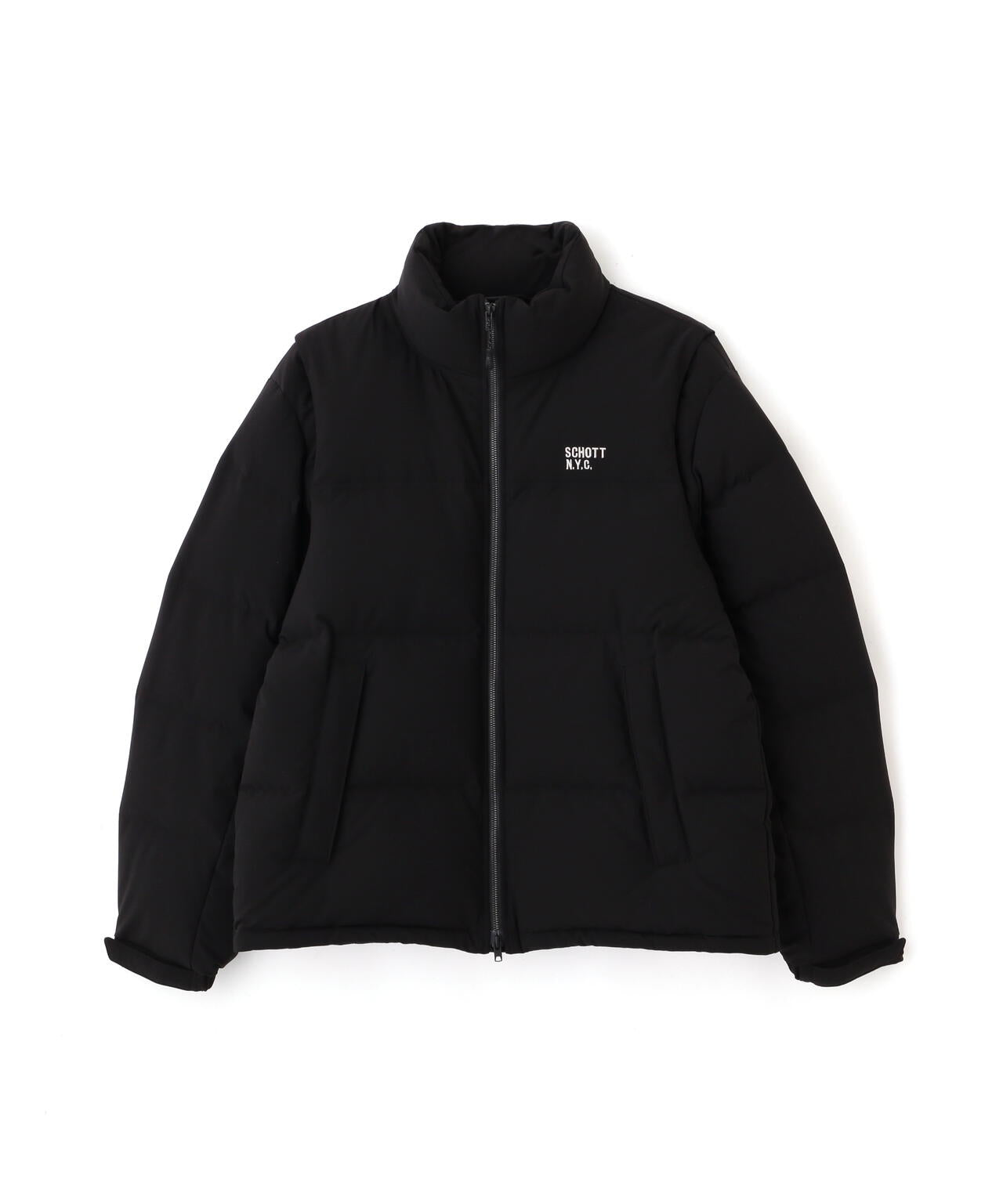 2WAY 2TONE DOWN JACKET/2ウェイ 2トーン ダウンジャケット | Schott