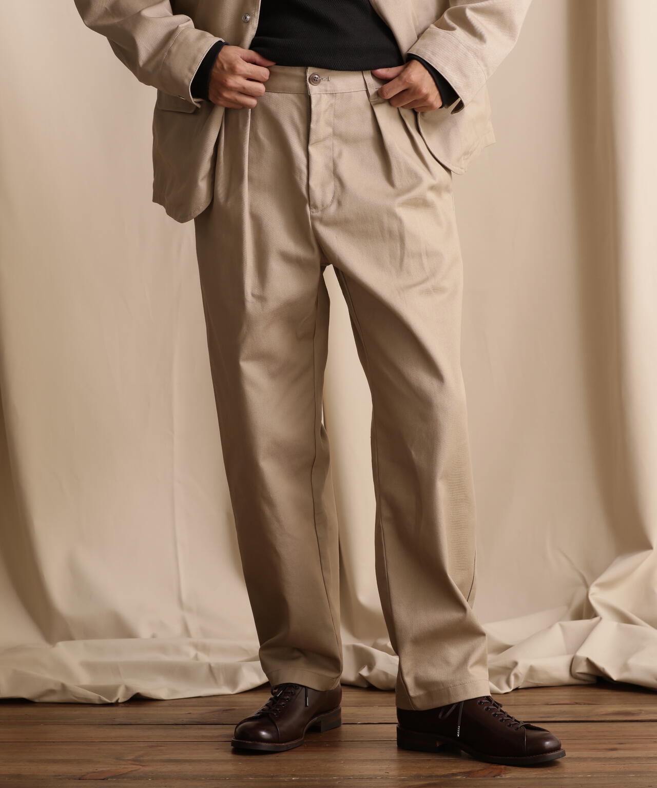 パンツ Schott TC DOUBLE PLEATED WIDE PANTS TC DOUBLE PLEATED WIDE PANTS/2タック パンツ | Schott（ショット