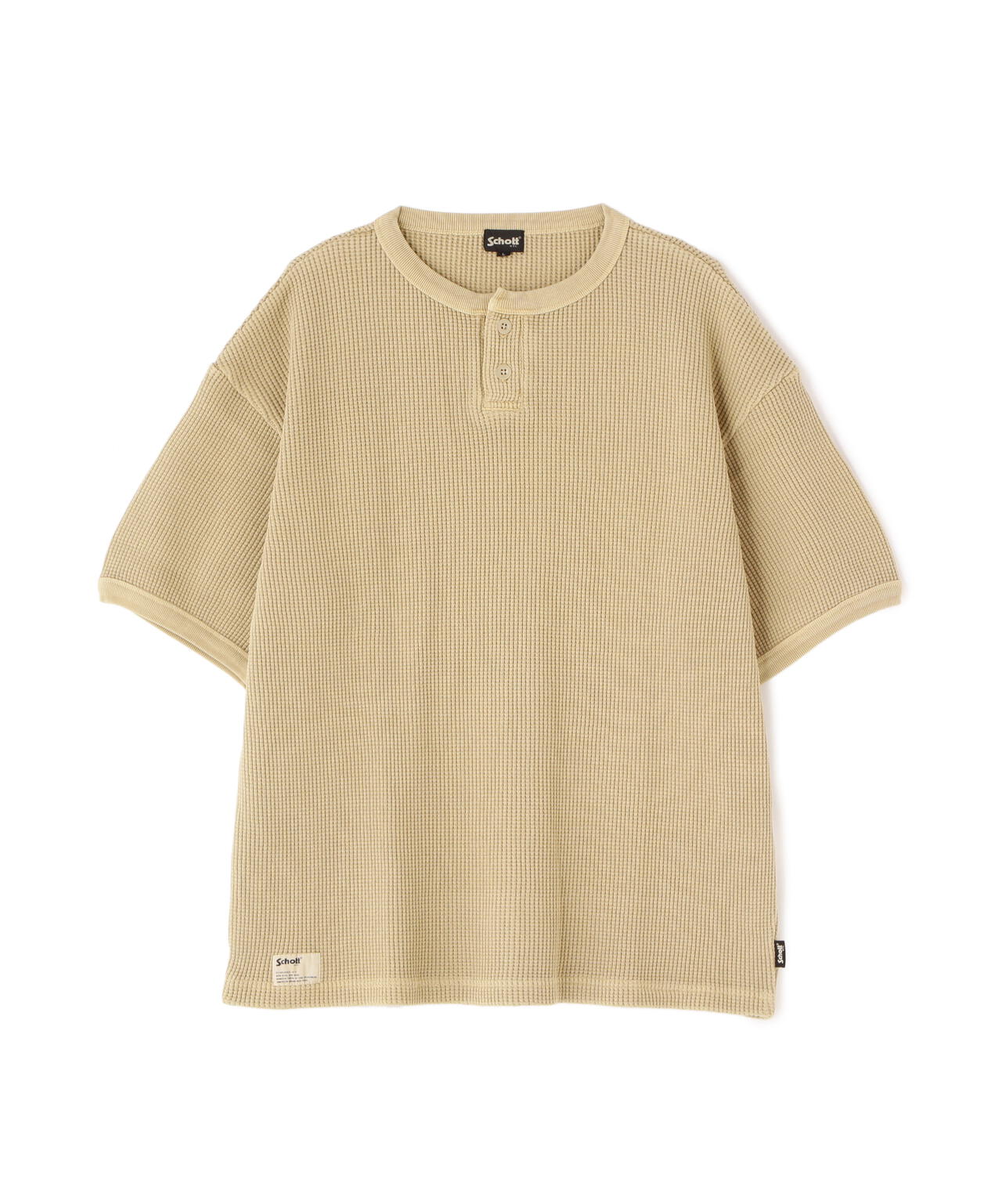 THERMAL PIGMENT O/D HENLEY NECK T-SHIRT/サーマル オーバー