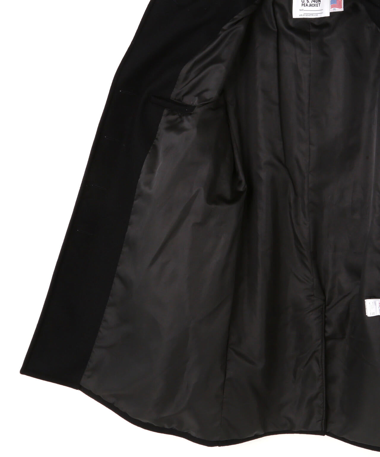 714US LONG MELTON PEACOAT/ロング メルトン ピーコート | Schott