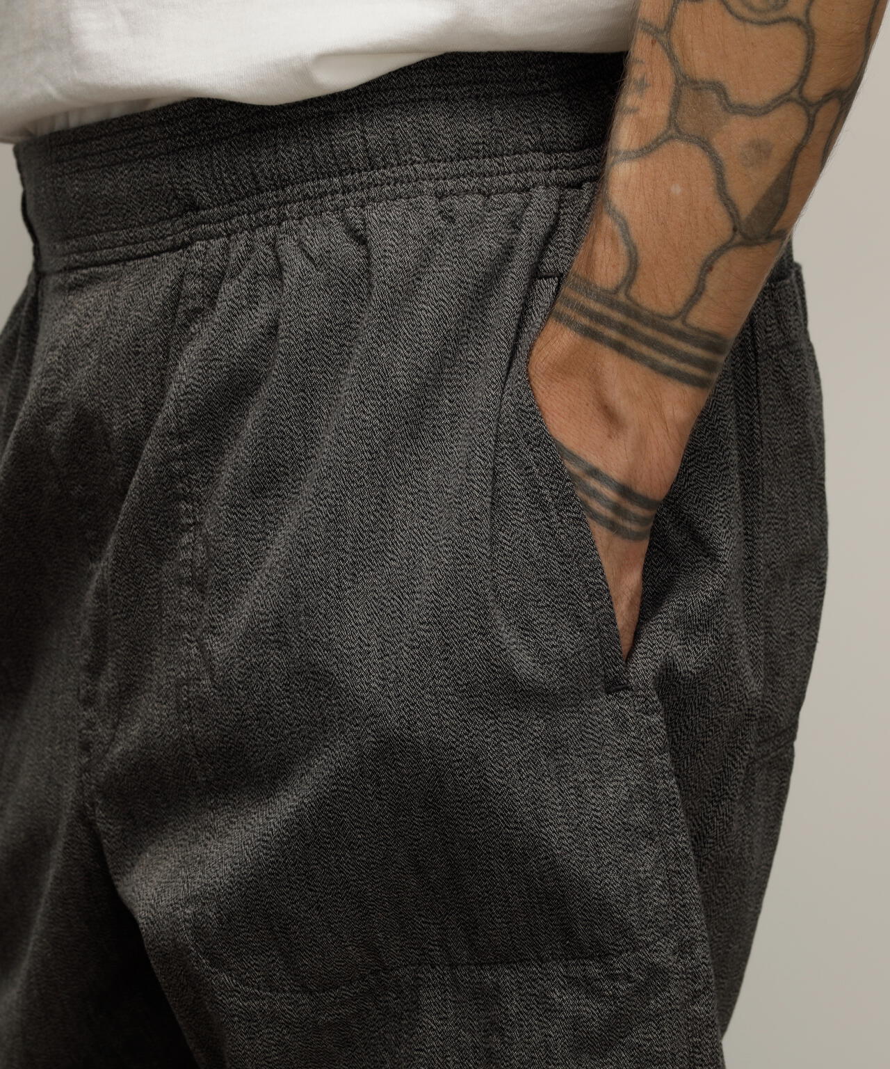 COTTON COVERT DRAWSTRING PANTS/コットンコバート ドローストリング