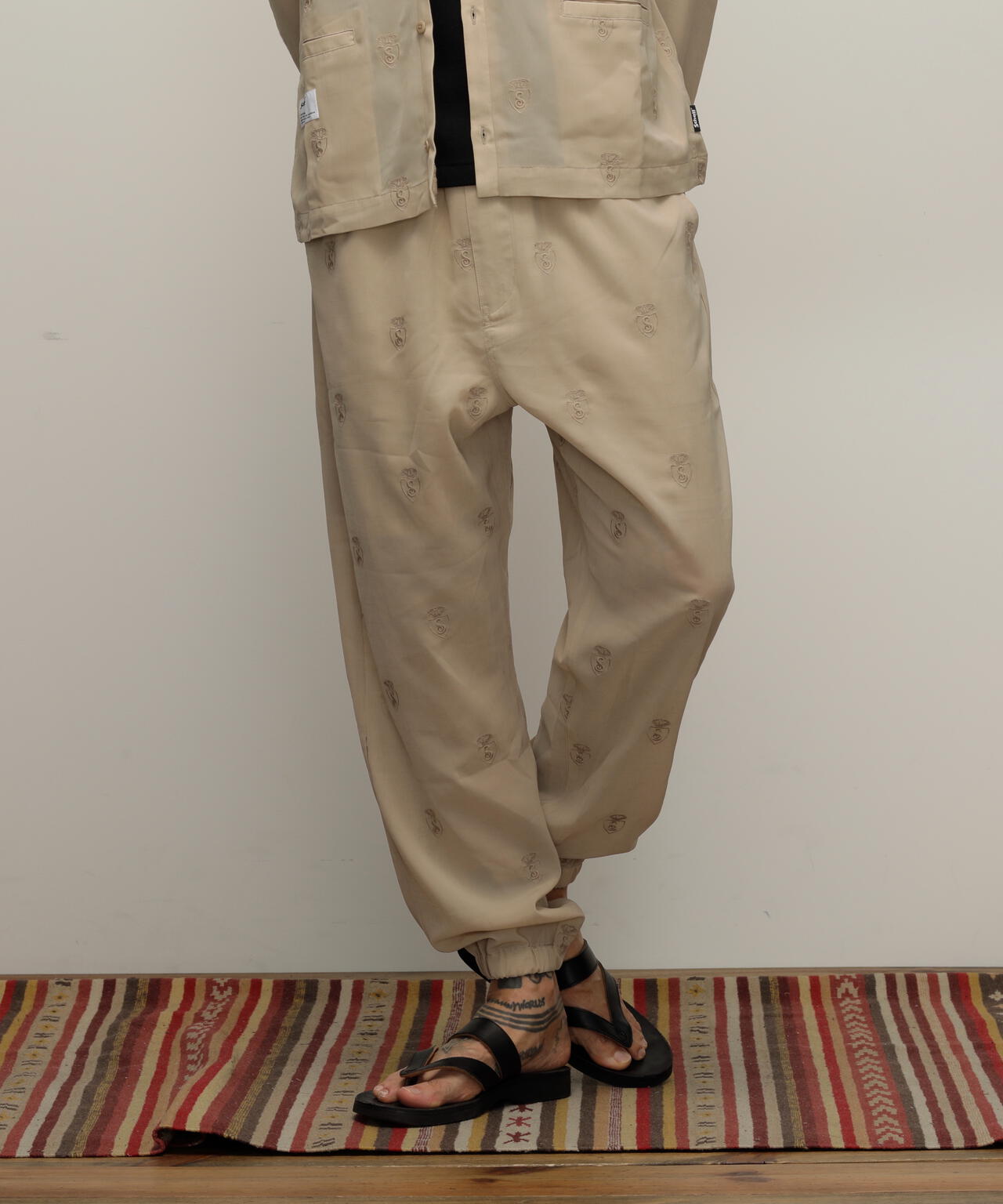 ショット（Schott）/SLUB CHIFFON PANTS ”FAMILY CREST”／スラブシフォン パンツ ”ファミ SLUB CHIFFON PANTS 