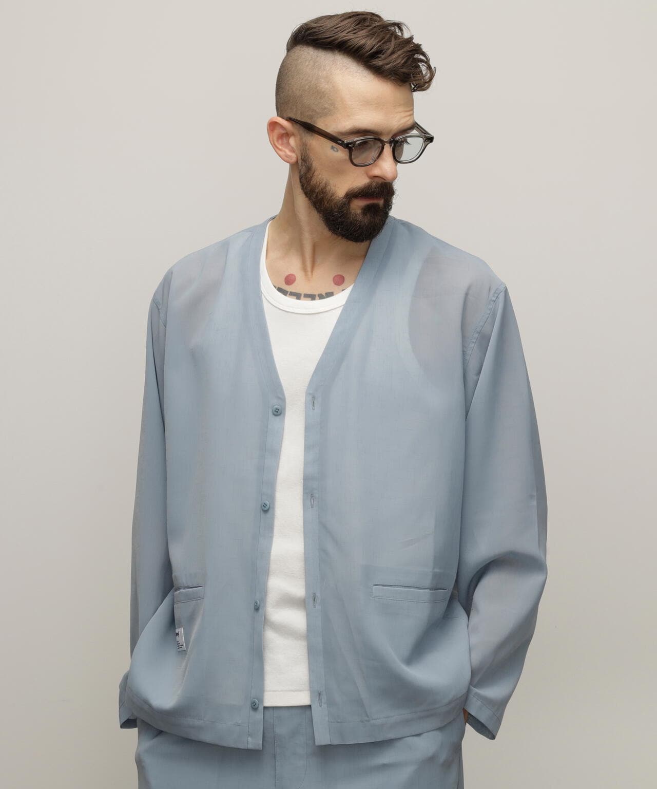 SLUB CHIFFON CARDIGAN/スラブシフォン カーディガン | Schott