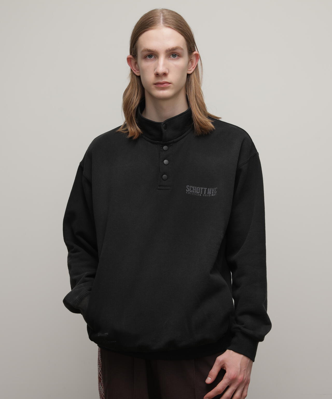 直営限定/FADE SNAP SWEAT/フェード スナップ スウェット | Schott