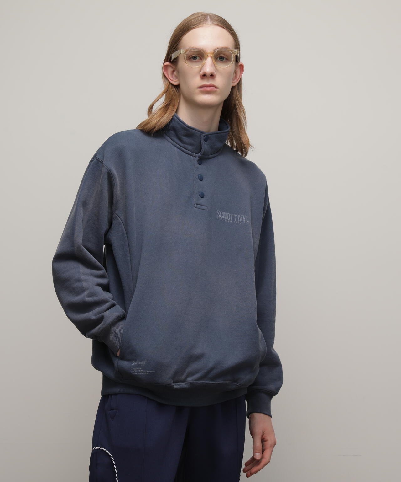 直営限定/FADE SNAP SWEAT/フェード スナップ スウェット | Schott