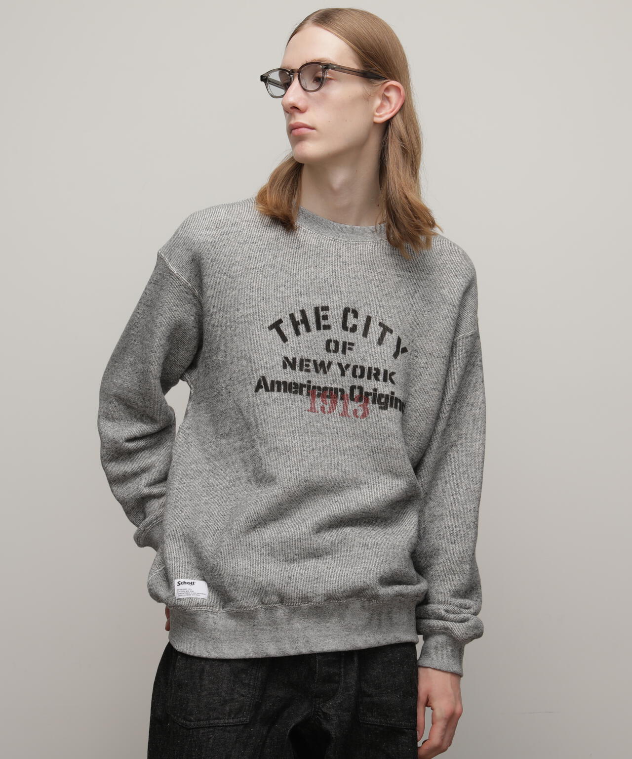 ショット（Schott）/SALT AND PEPPER SWEAT ”THE CITY OF NEW YORK” SALT AND PEPPER SWEAT 