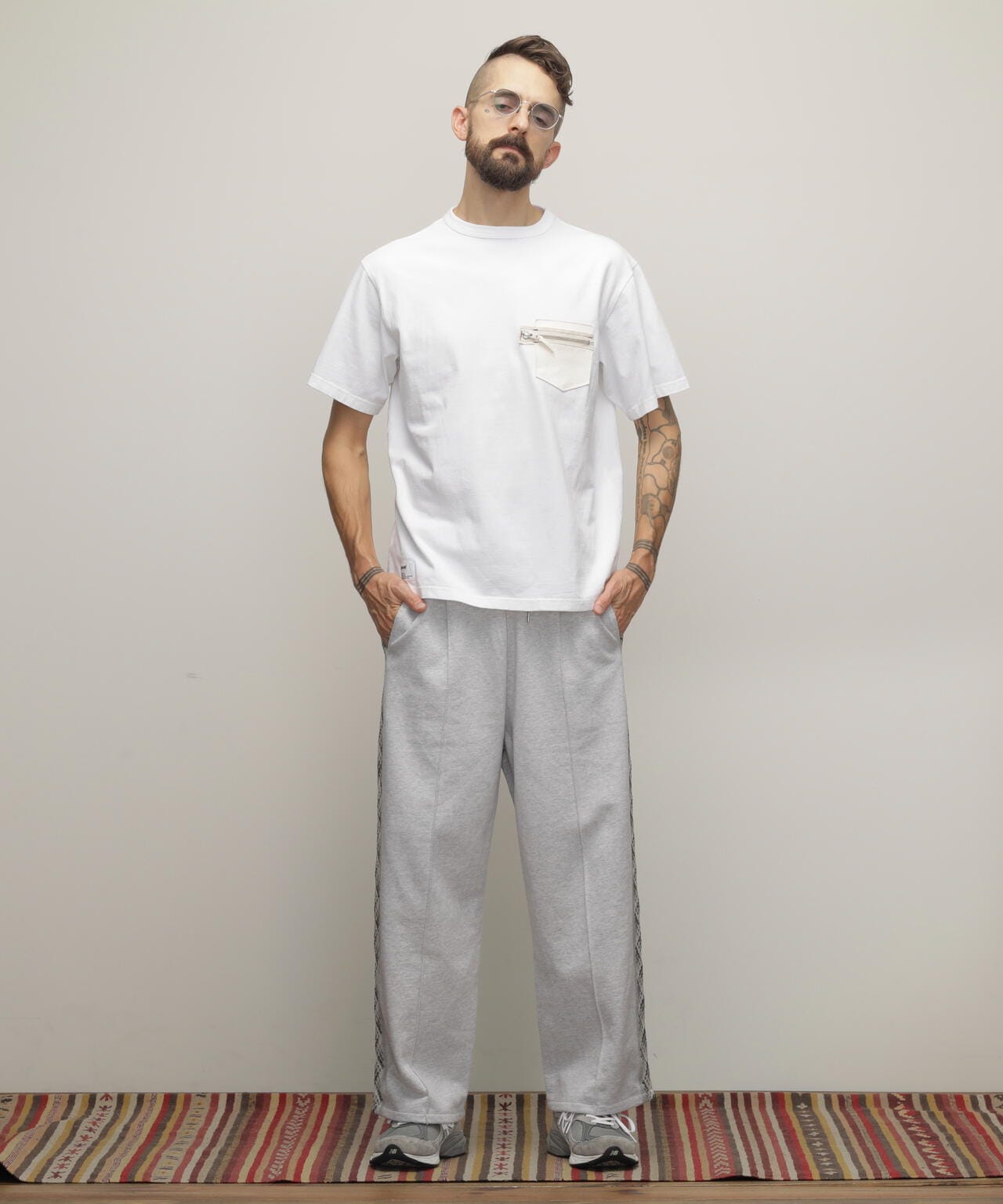 T-SHIRT CUSTOM ZIP LEATHER PKT/カスタムジップ レザーポケット T