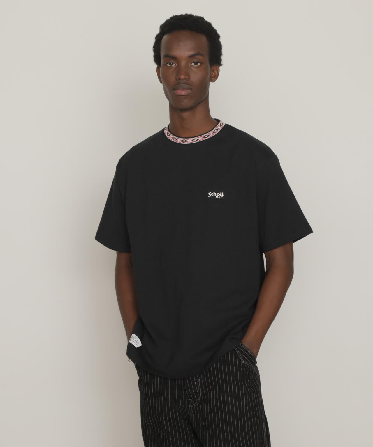 NATIVE RIB SS T-SHIRT/ネイティブリブ Tシャツ | Schott（ショット