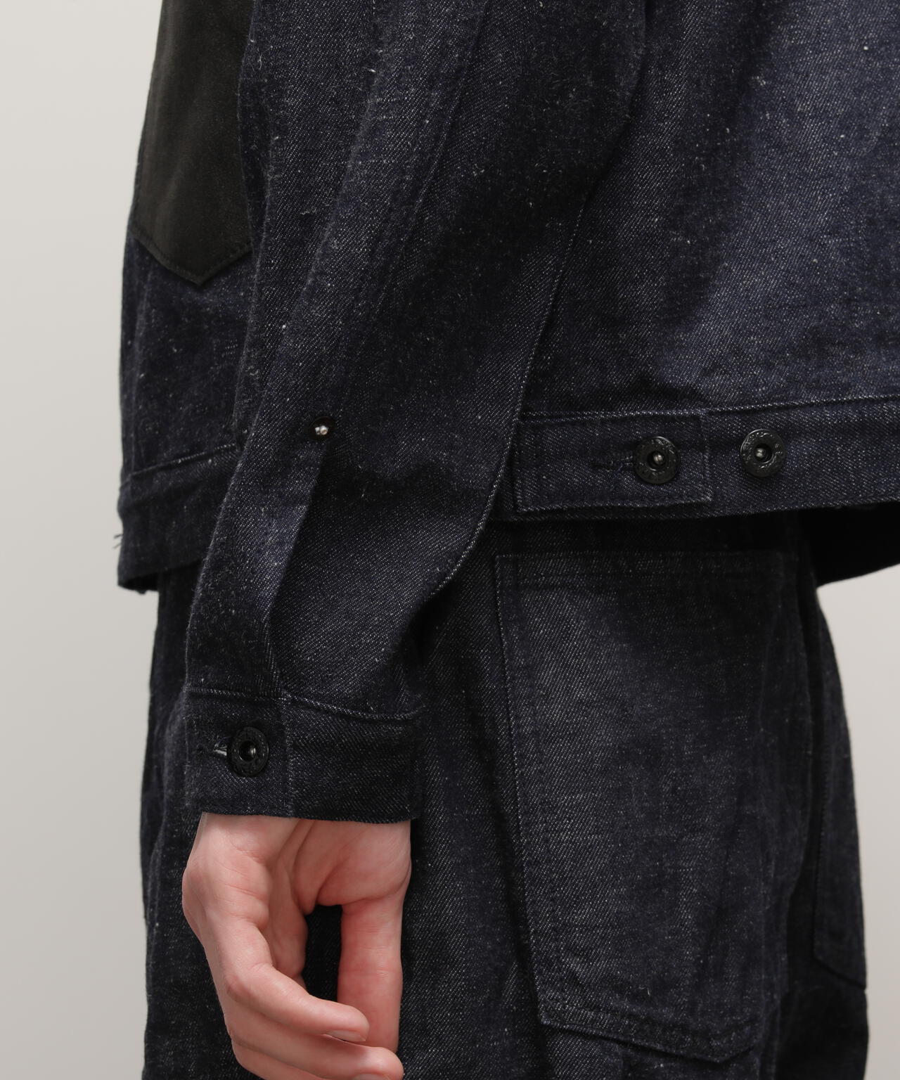 DENIM LEATHER COMBI G-JACKET 