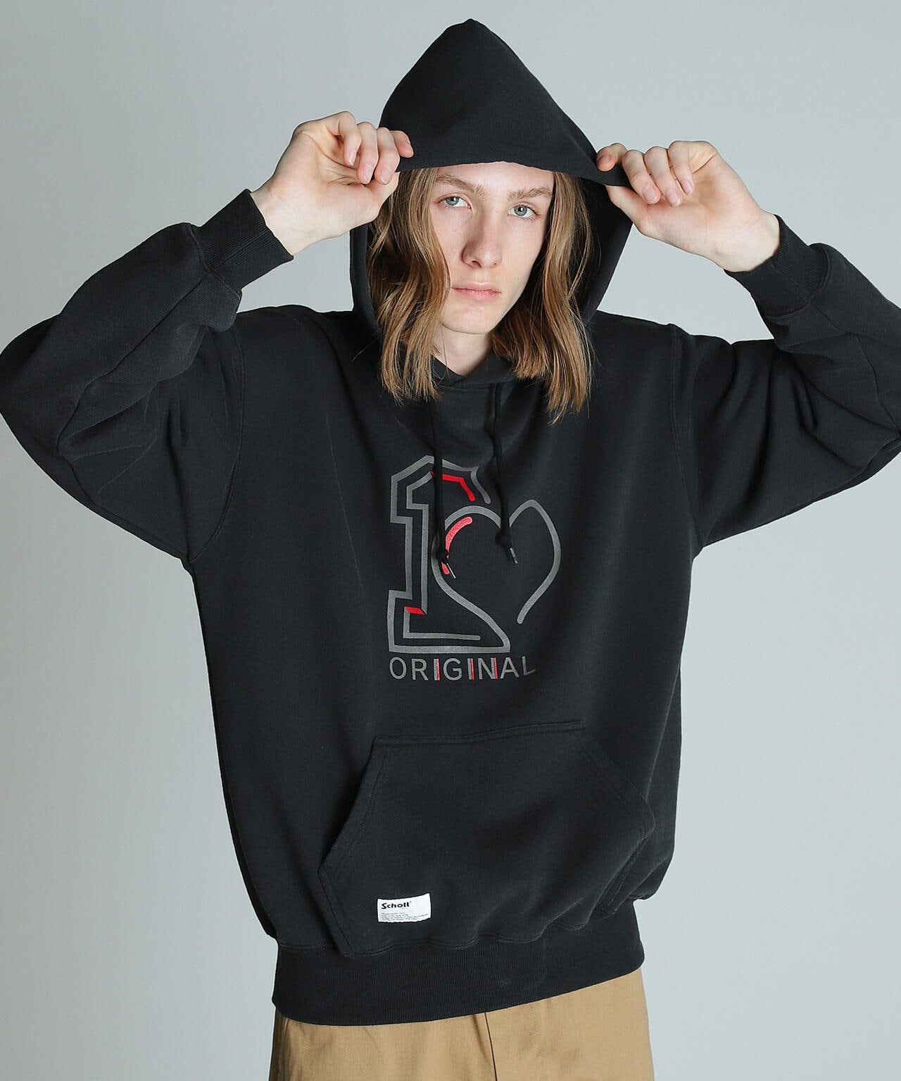 ORIGINAL HEART HOODED SWEAT/オリジナルハート パーカー | Schott