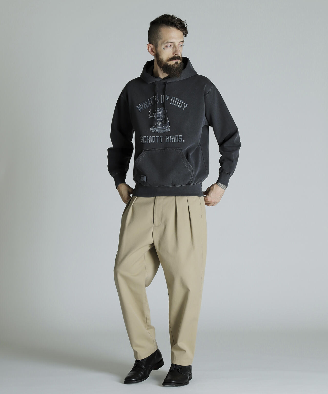 HOODED SWEAT FLOCKY CHILL ROTTWEILER/フロッキー チルロットワイラー